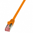 Patch cord S/FTP 6 lanko Cu LSZH oranžová 1m 27AWG