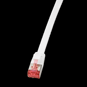 Patch cord U/FTP 6 lanko CCS PVC bílá 1m 32AWG