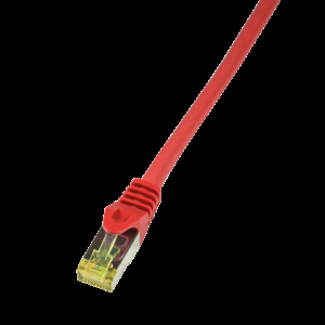 Patch cord S/FTP 6a lanko Cu LSZH červená 10m 26AWG