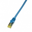 Patch cord S/FTP 6a lanko Cu LSZH modrá 0,5m 26AWG