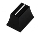 Knoflík - jezdec barva černá 20x14x13mm Mat plast