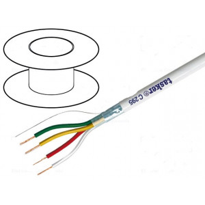 Kabel 4x0,22mm2 PVC FirestoP® bílá 150VAC