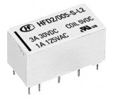 HFD2/012-S-L2 Relé: elektromagnetické DPDT Ucívky:12VDC 1A/125VAC 3A/30VDC