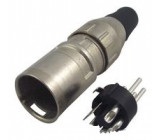 Zástrčka XLR vidlice 4 PIN přímý na kabel pájení 2,8-8mm