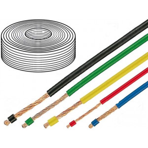 Kabel LifY licna Cu 0,14mm2 PVC modrá