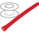 Opletení polyester 3-7,nom.4mm červená -50-150°C  