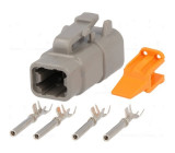 Konektor: vodič-vodič DTM zásuvka zástrčka na kabel PIN: 4