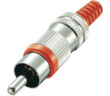 RCA plug metal red