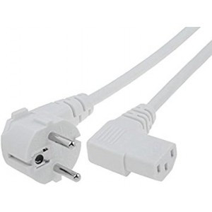Kabel 3x0,75mm2 PVC 1,8m bílá 10A 250V Provedení: Uni-Schuko
