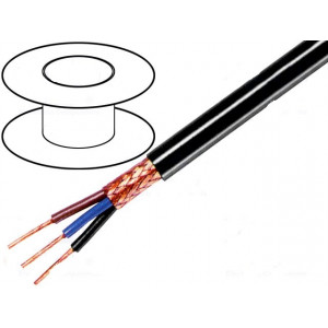 Kabel 3x0,5mm2 PVC FirestoP® černá 49V