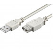Kabel USB 2.0 USB A zásuvka USB A vidlice niklovaný 1,5m