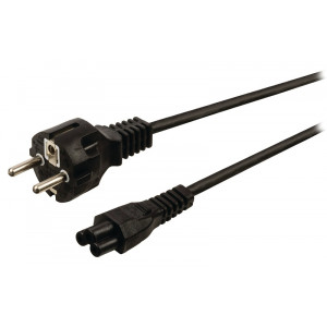Napájecí kabel s přímou zástrčkou Schuko a konektorem IEC-320-C5, délka 2 m, černý