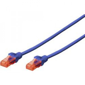 Patch cord U/UTP 5e lanko CCA PVC modrá 0,5m 26AWG
