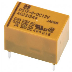 DS1E-S-DC12V Relé elektromagnetické SPDT Ucívky:12VDC Ikontaktů max:2A
