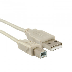 Kabel USB 2.0 USB A vidlice, USB B vidlice 1,8m bílá