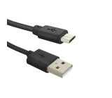 Kabel USB 2.0 USB A vidlice, USB B micro vidlice 250mm černá