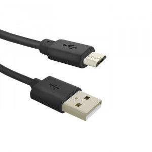 Kabel USB 2.0 USB A vidlice, USB B micro vidlice 250mm černá