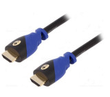 Kabel HDMI 2.0 HDMI vidlice, z obou stran 2m černo-modrá