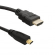 Kabel HDMI 1.4 HDMI micro zástrčka, HDMI vidlice 2m černá