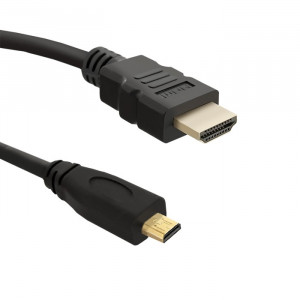 Kabel HDMI 1.4 HDMI micro zástrčka, HDMI vidlice 3m černá
