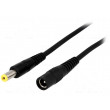 Kabel 2x1mm2 DC 5,5/2,1 zástrčka,DC 5,5/2,1 zásuvka přímý