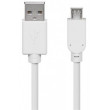 Kabel USB 2.0 USB A vidlice,USB B micro vidlice 0,15m bílá
