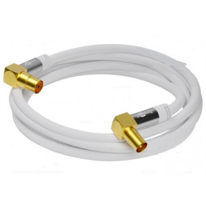 Kabel 75Ω 3m bílá Materiál vnější izol: PVC