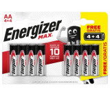 Alkalická baterie AA R6 Energizer MAX balení 8ks