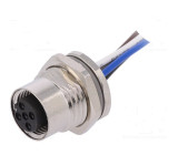 Zásuvka M12 PIN:5 zásuvka do panelu vodiče IP67 -40÷85°C