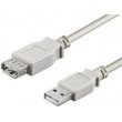 Kabel USB 2.0 USB A zásuvka, USB A vidlice 3m bílá 480Mbps