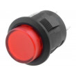 Přepínač tlačítkový 1-polohové SPST-NO 1,5A/250VAC červená