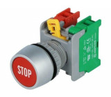 Přepínač: tlačítkový 1-polohové NC + NO 3A/230VAC 22mm IP65