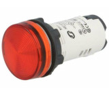 Kontrolka 22mm Podsv: LED 230V AC plochá IP65 barva červená