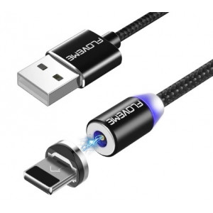Magnetický USB kabel s APPLE lighting konektorem opletený 1m