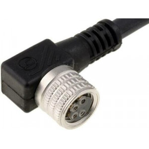 Připojovací kabel M8 PIN: 4 úhlový 5m zástrčka 60VAC 4A IP67