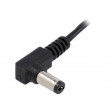 Kabel 2x0,5mm2 vodiče,DC 5,5/2,1 zástrčka úhlový černá 1,46m