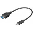 Kabel OTG, USB 3.0,USB 3.1 USB 3.0 A zásuvka, USB C vidlice