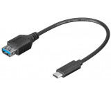 Kabel OTG, USB 3.0,USB 3.1 USB 3.0 A zásuvka, USB C vidlice