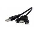 Prodlužovací USB kabel samec - samice vestavný 30cm