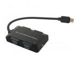 Hub USB USB 3.0,USB 3.1 černá Počet portů: 4 10Gbps 200mm