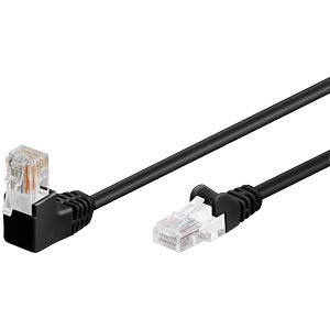 Patch cord U/UTP 5e lanko CCA PVC černá 0,25m 26AWG