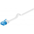 Patch cord U/UTP 6a lanko Cu PVC bílá 0,5m 32AWG