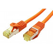 Patch cord S/FTP 6a lanko Cu LSZH oranžová 0,25m 26AWG