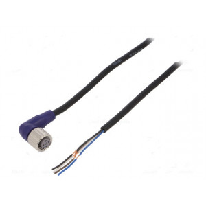 Připojovací kabel M12 PIN: 4 úhlový 2m zástrčka 0,8A -10÷65°C