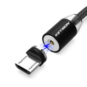 Magnetický USB kabel s USB B micro konektorem opletený 2m