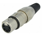 Zástrčka XLR zásuvka 5 PIN přímý na kabel pájení 2,8-8mm