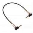 Profi audio kabel JACK 3,5mm úhlový zlacený stereo 24cm