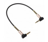 Profi audio kabel JACK 3,5mm úhlový zlacený stereo 24cm