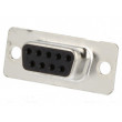 D-Sub PIN: 9 zástrčka zásuvka na kabel pájení Barva: černá
