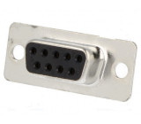 D-Sub PIN: 9 zástrčka zásuvka na kabel pájení Barva: černá